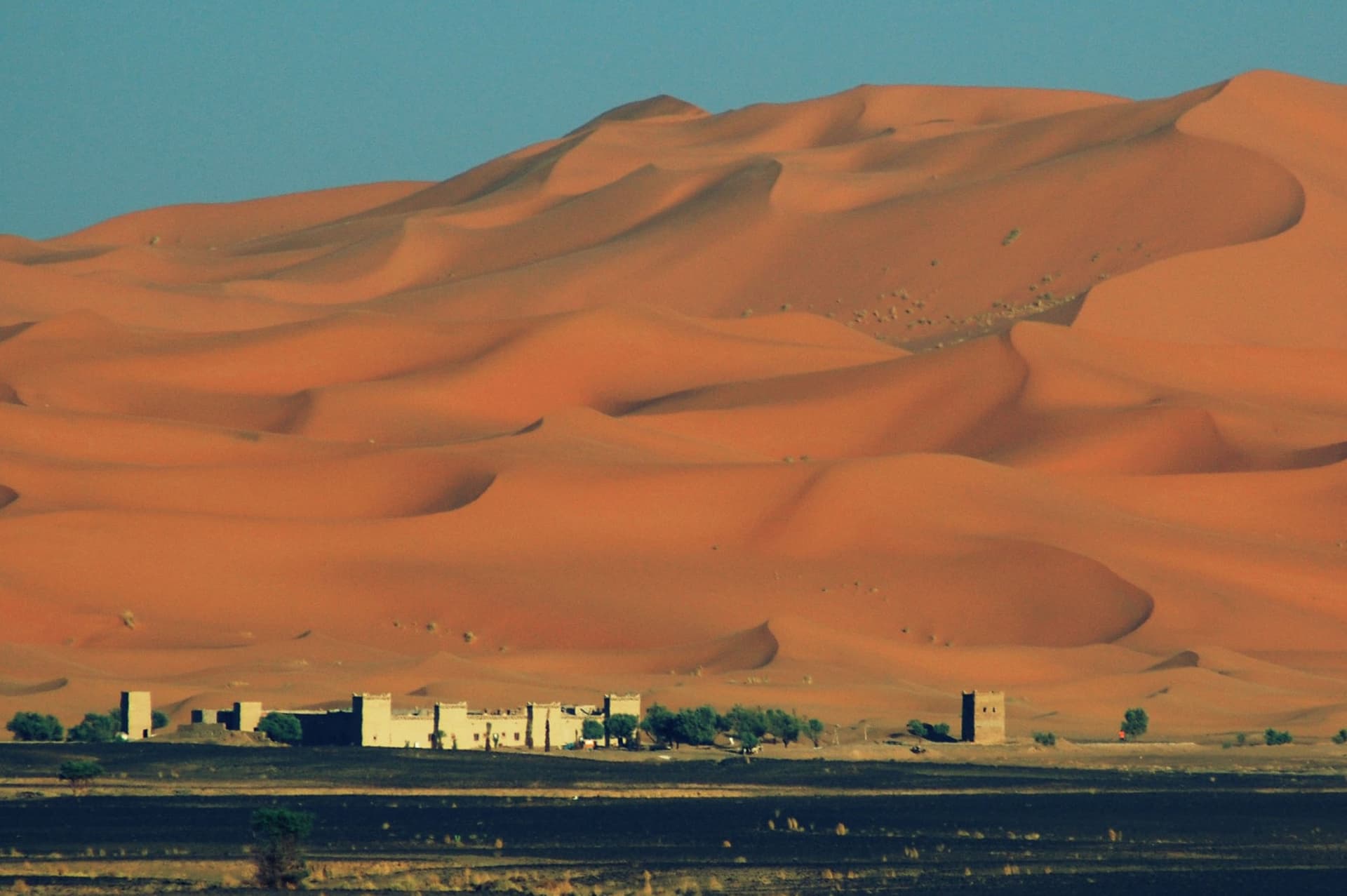 Erg Chebbi dunes above Merzouga on a private Morocco tour package