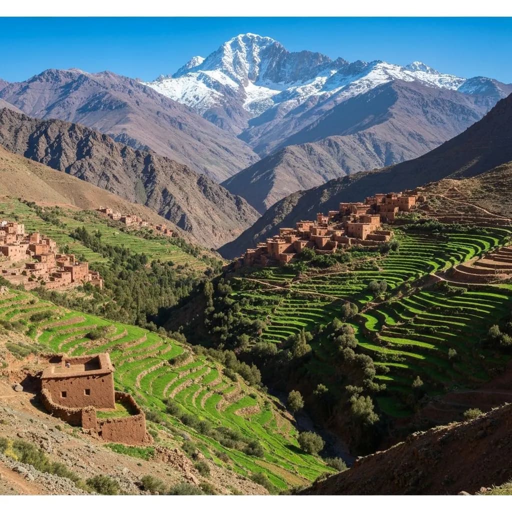 Atlas mountain terraces